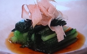 あさイチ:冷凍小松菜のだし解凍でおひたしのレシピ！冷凍野菜