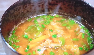 【トリセツショー キムチ】キムかつスープのレシピ！キムチ＆かつお節：うま味8倍